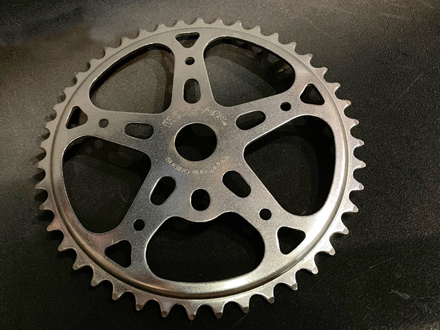 bmx mongoose stmped sprocket, mongoose chain ring, bmx chainring. 